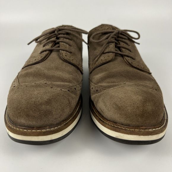 Massimo Dutti Tan‎ Suede Leather Oxford Brogue Shoes Men’s 8.5 EU 42 main image 7